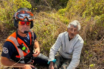 Saint-Paul : assis dans la savane, un gramoune désorienté est repéré et sauvé par la section aérienne de gendarmerie