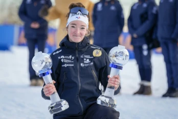 Lou Jeanmonnot à Oslo le 19 mars 2026