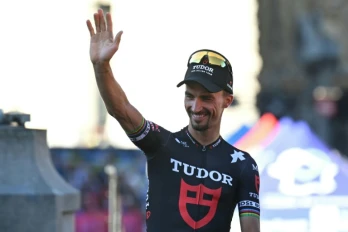 Julian Alaphilippe lors de la présentation des équipes à la veille du départ de la 112e édition du Tour de France à Lille, le 3 juillet 2025