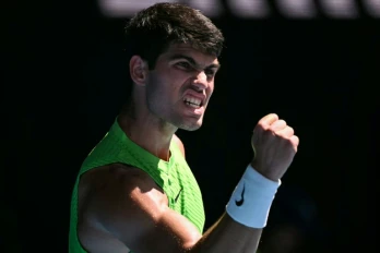 L'Espagnol Carlos Alcaraz lors de l'Open d'Australie, le 30 janvier 2026