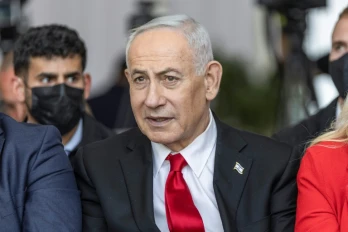 Le Premier ministre israélien Benjamin Netanyahu assiste à une cérémonie à Jérusalem-Est, près de la barrière de séparation avec la ville de Ramallah, en Cisjordanie occupée par Israël, le 5 juillet 2026