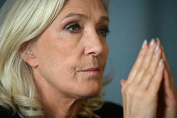 La candidate du Rassemblement national à la présidentielle, Marine Le Pen, le 12 octobre 2026 à Moissac
