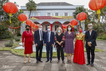 Vernissage exposition sur le nouvel an chinois à la villa du département, en présence de Jacques Billant et Cyrille Melchior