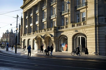 L'Apple Store d'Amsterdam, au lendemain d'une prise d'otage, le 23 février 2022 aux Pays-Bas