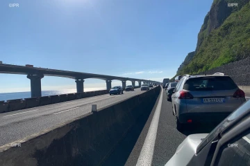 route du littoral, bouchon, embouteillage, secteur du CHU de Bellepierre