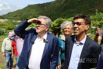 Younous Omarjee et Jean-Luc Mélenchon à Saint-Joseph