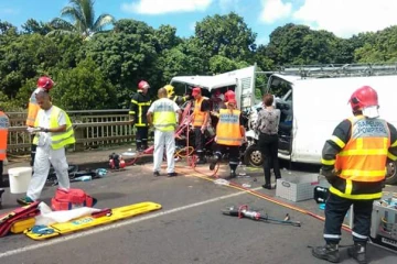 Accident pont de la rivière des Marsouins