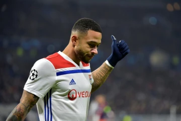 L'attaquant néerlandais de Lyon Memphis Depay en Ligue des champions contre Manchester City, le 27 novembre 2018 à Décines-Charpieu   