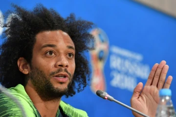 Le défenseur brésilien Marcelo lors de la conférence de presse de veille de match, le 16 juin 2018 à Rostov