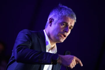 Laurent Wauquiez lors de sa campagne pour la tête du parti, en novembre 2017 à Paris