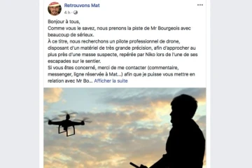 La famille de Mathieu Caizergues recherche un pilote de drone