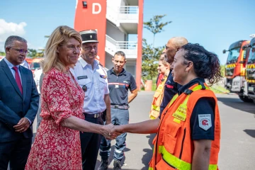 Dominique Faure en visite au Sdis du Port