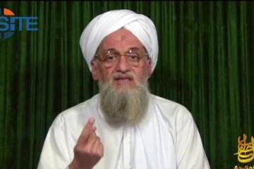 Capture d'écran d'une vidéo du site spécialisé SITE en février 2012 montrant Ayman al-Zawahiri