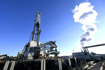 Le site du projet de centrale géothermique de Reichstett, près de Starsbourg, le 18 novembre 2020