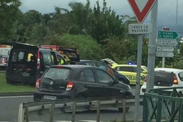 Collision gendarme Saint-Benoît 