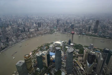Vue générale de Shanghai en mai 2015