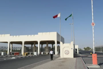 La frontière de l'Arabie saoudite avec le Qatar le 23 juin 2017