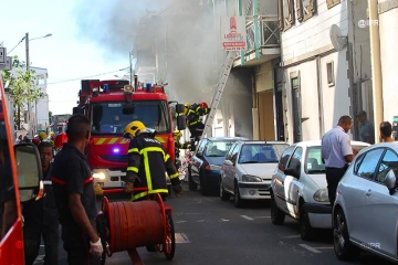 Incendie centre-ville Saint-Denis