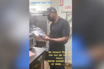 employé burger king au Etats-Unis reçoit un cadeau