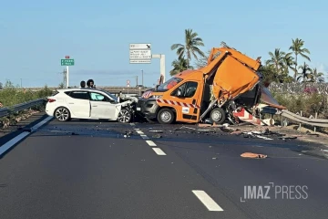 Accident sur la RN1 au Port : la route fermée à la circulation [?]