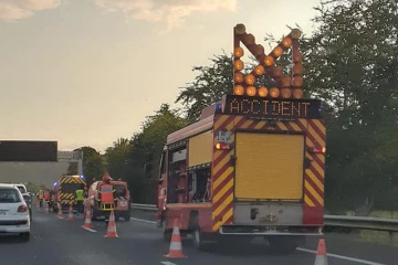 Accident après la sortie de Savanna, 4 km de bouchon vers le sud 11 février 2020