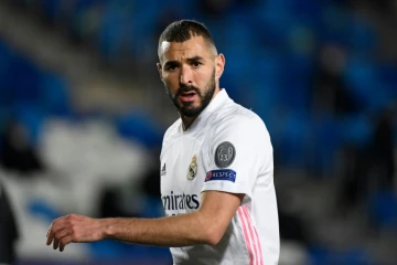 L'attaquant français du Real Karim Benzema, lors d'un match de Ligue des champions contre Mönchengladbach, le 9 décembre 2020 à Madrid 