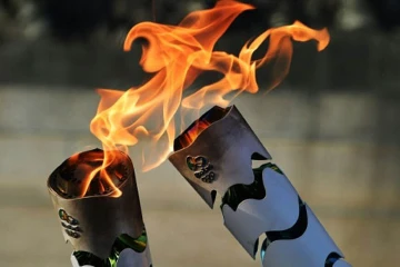 La flamme olympique Réunion