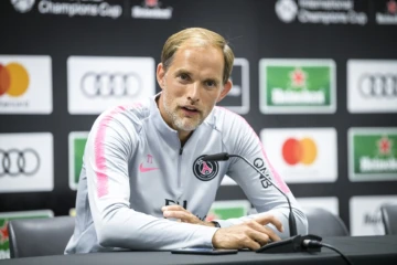 Thomas Tuchel lors d'un point presse à Klagenfurt, en Autriche, le 21 juillet 2018