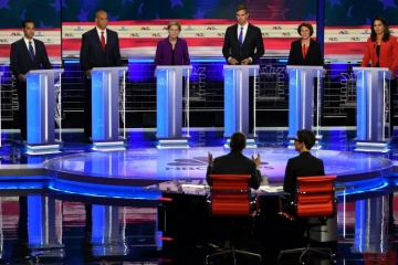 Le plateau du premier débat démocrate pour la présidentielle de 2020 à Miami, en Floride, le 26 juin 2019 