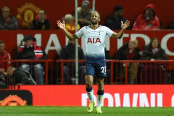 Le milieu de terrain de Tottenham Lucas Moura auteur d'un doublé lors de la victoire face à Manchester United 3-0 à Old Traffortd en 3e journée du championnat d'Angleterre le 27 août 2018