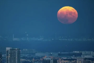 La Lune au-dessus de Tokyo le 10 septembre 2022 ( AFP / Philip FONG )