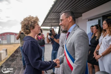 Marie Guévenoux en visite au Port