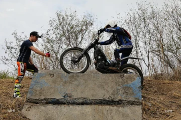 Trial moto avec  Kieran TOULY,