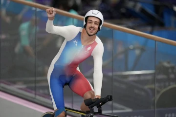 Le cycliste sur piste Alexandre Léauté lors des Jeux paralympiques de Paris, le 30 août 2024. (