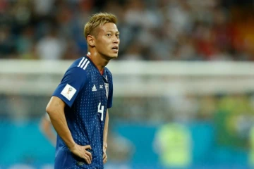 Le milieu japonais Keisuke Honda lors du match face à la Belgique au Mondial, le 2 juillet 2018 à Rostov