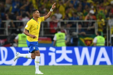 Le défenseur brésilien Thiago Silva buteur face à la Serbie dans le groupe E du Mondial au stade de Spartak, le 27 juin 2018
