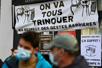 Manifestation pour la réouverture des bars et restaurants à Rennes, le 13 mars 2021