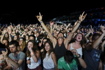 Le public lors de la 32e édition des Francofolies, le 15 juillet 2016 à La Rochelle 