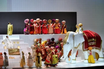 Répétition de "L'Amour de Danaé", opéra de Richard Strauss inscrit au programme du festival de Salzbourg en Autriche, le 27 juillet 2016
