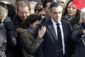 François Fillon, lors d'un rassemblement de ses partisans au Trocadéro, à paris, le 5 mars 2017