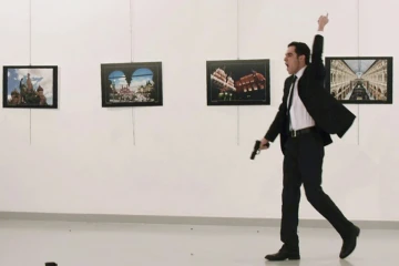 Le policier Mevlut Mert Altintas, qui a tué  l'ambassadeur de Russie, le 19 décembre 2016 à Ankara