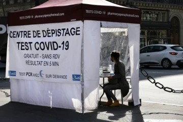 Un centre de test Covid-19, le 31 mars 2021 à Paris