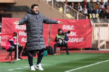 L'entraîneur argentin du PSG Mauricio Pochettino affiche son mécontentement lors du match perdu à Monaco, le 20 mars 2022 