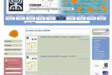 Capture d'écran du site CEROM