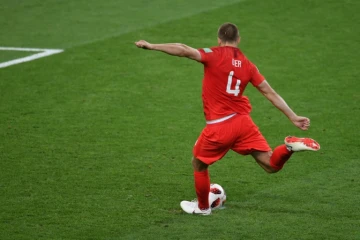 Le milieu de terrain Eric Dier buteur décisif aux tirs au but lors de la qualification de l'Angleterre en quarts de finale du Mondial le 3 juillet 2018