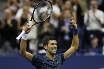 Novak Djokovic après sa victoire en finale de l'US Open, dimanche 9 septembre à New York.