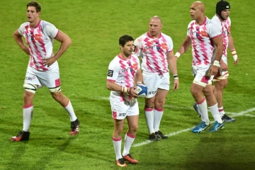 Les joueurs du Stade Français lors d'un match de Top 14 contre Castres sur sa pelouse, le 19 avril 2017