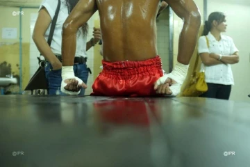 Muay thai au stadium Rajadamnern de  bangkok