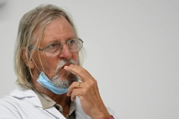 Le professeur Didier Raoult lors d'une conférence de presse le 27 août 2020 à Marseille 