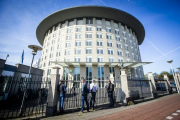Le siège de l'Organisation pour l'interdiction des armes chimiques (OIAC)  à La Haye le 18 avril 2018